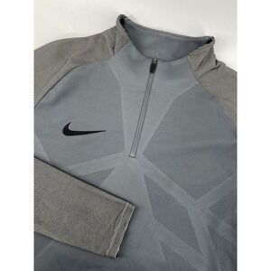 Nike Aeroswift Shirt Mens Medium Gray‎ 1/4 Zip Soccer Drill Top Athletic Active
